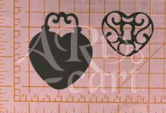 Сердце с замочком, 45х55 и 30х35 - чипборд из картона толщиной 1,5 мм
