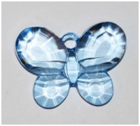 подвеска акриловая бабочка, 33х25мм, b04, голубая