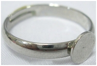 кольцо с площадкой под пластику, без никеля (6мм трей)