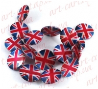 Бусины из ракушки с принтом в виде британского флага