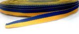Лента репсовая, ширина 1 см, сине-желтая