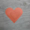 Высечки "Сердца волнистые"" из дизайнерского картона, цвет картона на выбор, 5 шт в наборе, размер от 2.5 см до 9.5 см